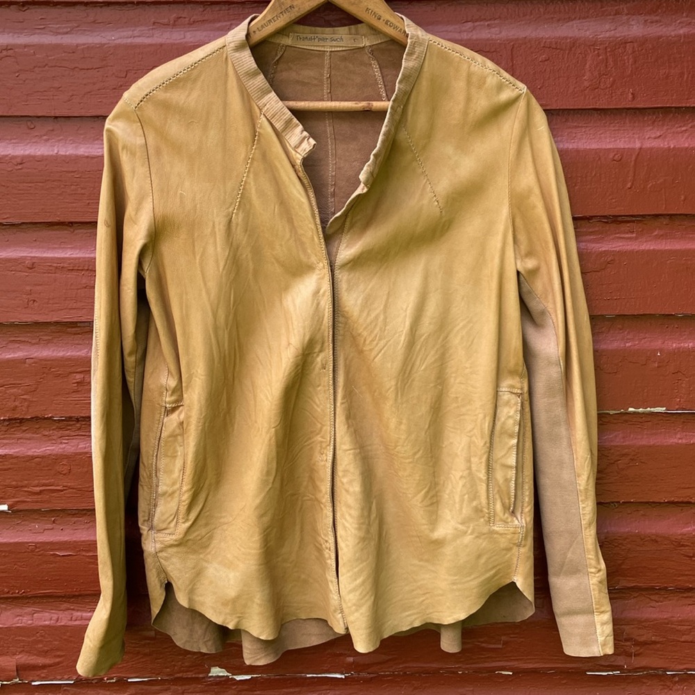 TRANSIT par Such Luxury Italian Lambskin Leather Jacket Women's Size S